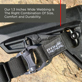 AYIN Tactical 2 Point / 1 Point Sling with M-Lok QD Attachment Points, Quick Adjust Rifle Sling with QD Sling Swivels, Push Button Butt Stock Sling with Rapid Adjust Thumb Loop (Sling and QD Only)