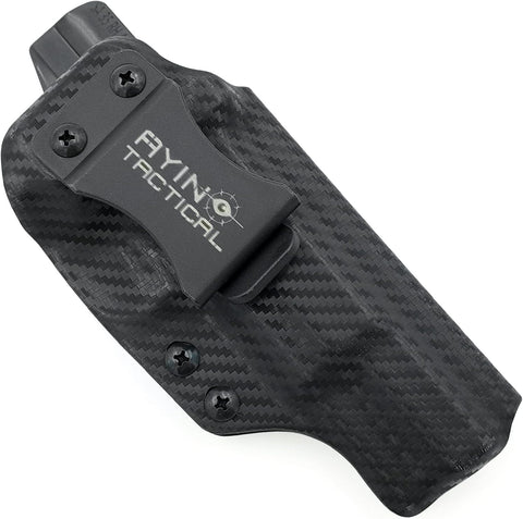 AYIN Tactical 2 in 1 Holster for Springfield SA-35 9mm Holster Concealed Carry IWB OWB Right-Handed Holster, Made in USA, Optics Cut, Positive Adjustable Retention Black