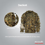 AYIN Ghillie Suit for Men, Hunting Suits for Men, 3D Leaf Bush Ghillie Suit Camo for Turkey Hunting, Woodland Gilly Suits, Hooded Gillies for Men or Youth Camo Hunting Suits (Autumn Brown)