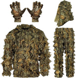 AYIN Ghillie Suit for Men, Hunting Suits for Men, 3D Leaf Bush Ghillie Suit Camo for Turkey Hunting, Woodland Gilly Suits, Hooded Gillies for Men or Youth Camo Hunting Suits (Autumn Brown)