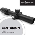 AYIN Sights Centurion 1-6x24 Tactical/Hunting Scope with Tactical Turrets, Throw Lever & Flip Caps