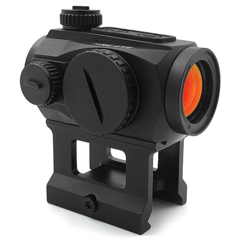 AYIN Sights FireEye 1x22 Tactical/Hunting Red Dot with 1 Inch Riser, Low Profile Mount & Scope Cover