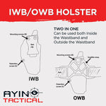AYIN IWB OWB Right-Handed Holster for Sig Sauer P365 with or without Optic