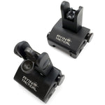 AYIN Tactical Flip Up Inline Iron Sights for Rifle, Rapid Transition Backup Front and Rear Iron Sight, Picatinny Rail and Weaver Rail