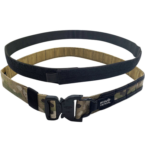 AYIN TACTICAL Belt Quick Release Rigger MOLLE Belt 1.75 Inch Inner & Outer Range Tactical Heavy Duty (Inner and Outer Belt Only)